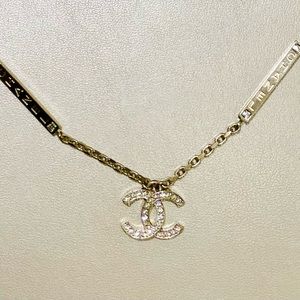♥️SOLD♥️ 21P Chanel Gold W/ Crystal CC And Logo Necklace Full Set NWT